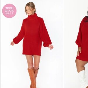 Show me your Mumu red sweater dress size small